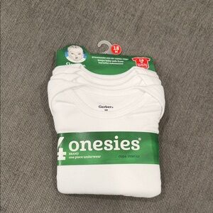 Gerber White Baby Onesies Pack